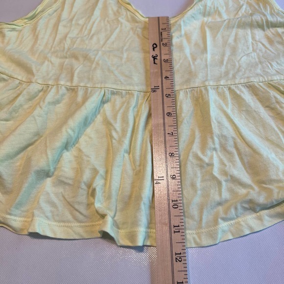 Abound Womens Yellow Tank Top Size Xtra Large Peplum‎ Waist Crop V Neck - Picture 7 of 9